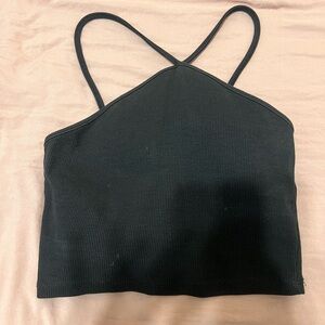Zara Black Ribbed Camisole Top